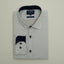 CASUAL SLIM FIT WHITE FLORAL BUTTON CUFF SHIRT
