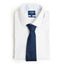 WHITE LENO PRINT TRIM SHIRT