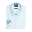 T.M.Lewin Plain Leno Print Trim Casual Shirt - Blue - 72053 002