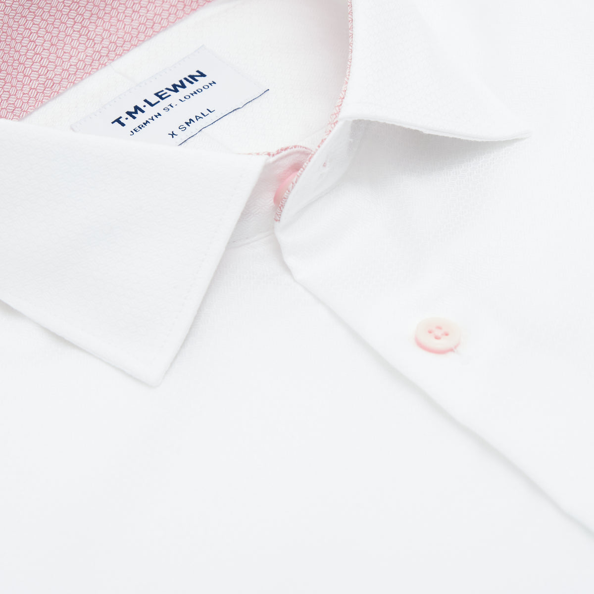 CIRCLE DOBBY WHITE SINGLE CUFF SHIRT