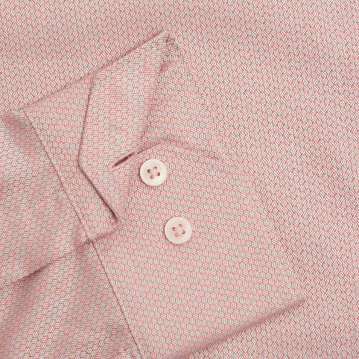 CIRCLE DOBBY DUSKY PINK SINGLE CUFF SHIRT