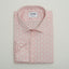 GEOMETRIC PINK AND WHITE SINGLE CUFF SHIRT