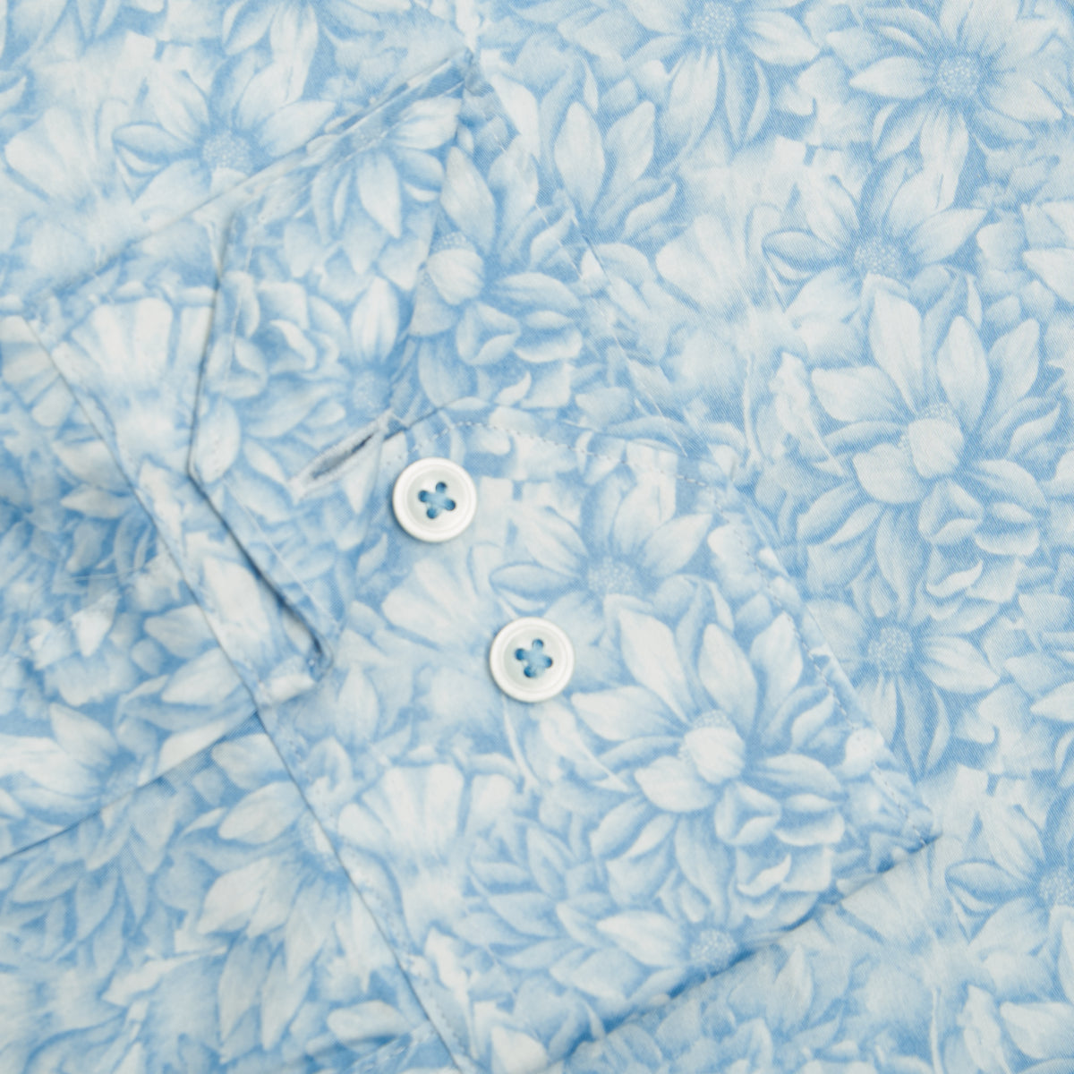 MILLENNIAL COLOUR COLLECTION FLORAL BLUE SINGLE CUFF SHIRT