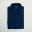 DOBBY SPOT SLIM FIT BLUE BUTTON CUFF SHIRT