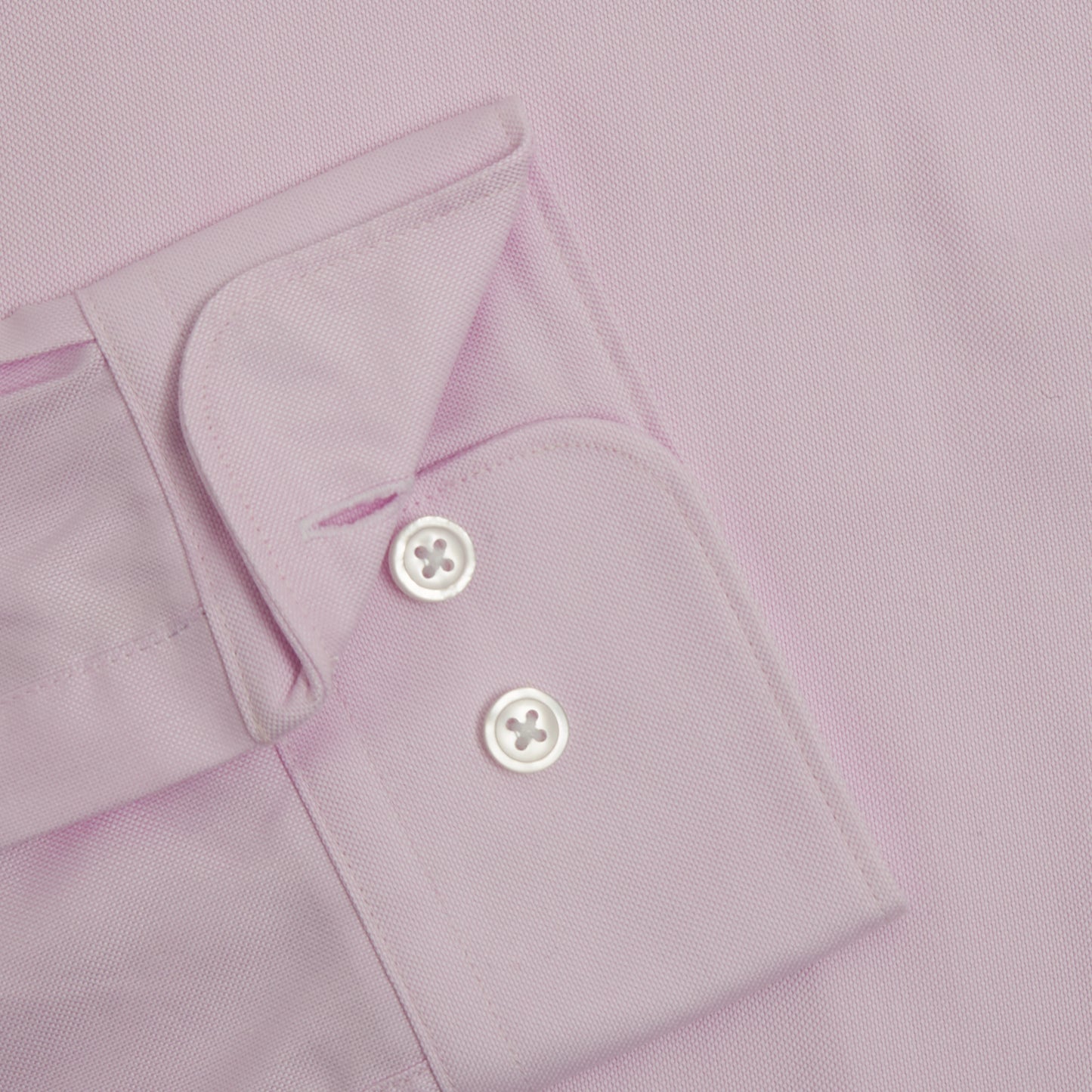 OXFORD WEAVE SUPIM  COTTON SLIM FIT PINK BUTTON CUFF SHIRT