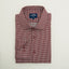3D TEXTURE SLIM FIT RED BUTTON CUFF SHIRT