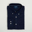 LINEN MODAL SLIM FIT NAVY BUTTON CUFF SHIRT