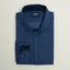 SLIM FIT NAVY TEXTURED SINGLE CUFF SHIRT