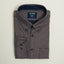 INDIGO DOUBLE-SIDED SLIM FIT BURGUNDY SINGLE CUFF SHIRT