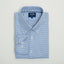 SLIM FIT BLUE AND WHITE DOGTOOTH SINGLE CUFF SHIRT