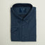 INDIGO DOGTOOTH SLIM FIT NAVY SINGLE CUFF SHIRT