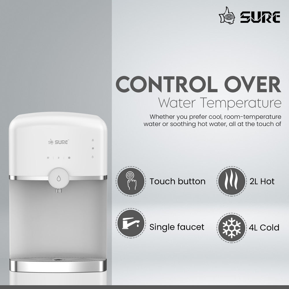 Sure Bottom Loading  Touch Control Water Dispenser, White - SBL70W