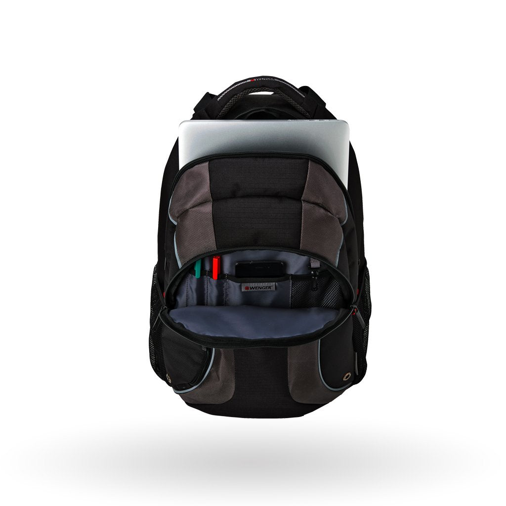 WENGER MERCURY ESSENTIAL 16 LAPTOP BACKPACK BLACK/GREY -604433