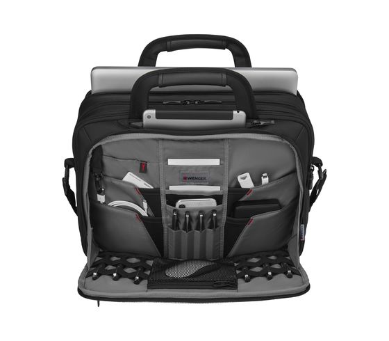 WENGER BC STAR 16 EXPANDABLE BRIEFCASE BLACK 606465
