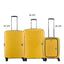 Wenger Ultra-Lite 3 Piece 55+67+76cm Hardside Expandable Check-In Luggage Trolley Set Yellow - 612368