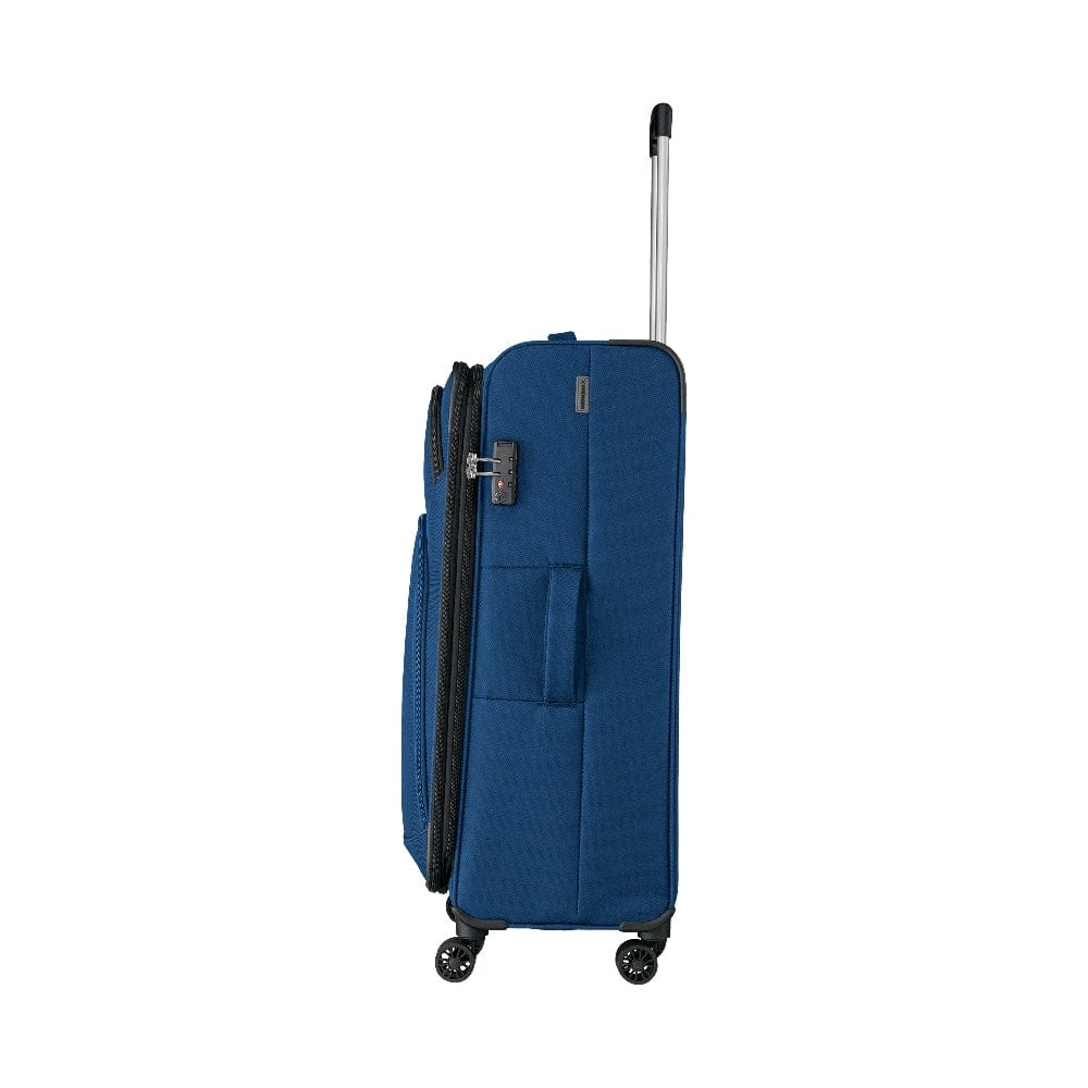 Wenger Beaumont Lite  Medium Softside Expandable 80cm Check-In Luggage Trolley Blue - 612384