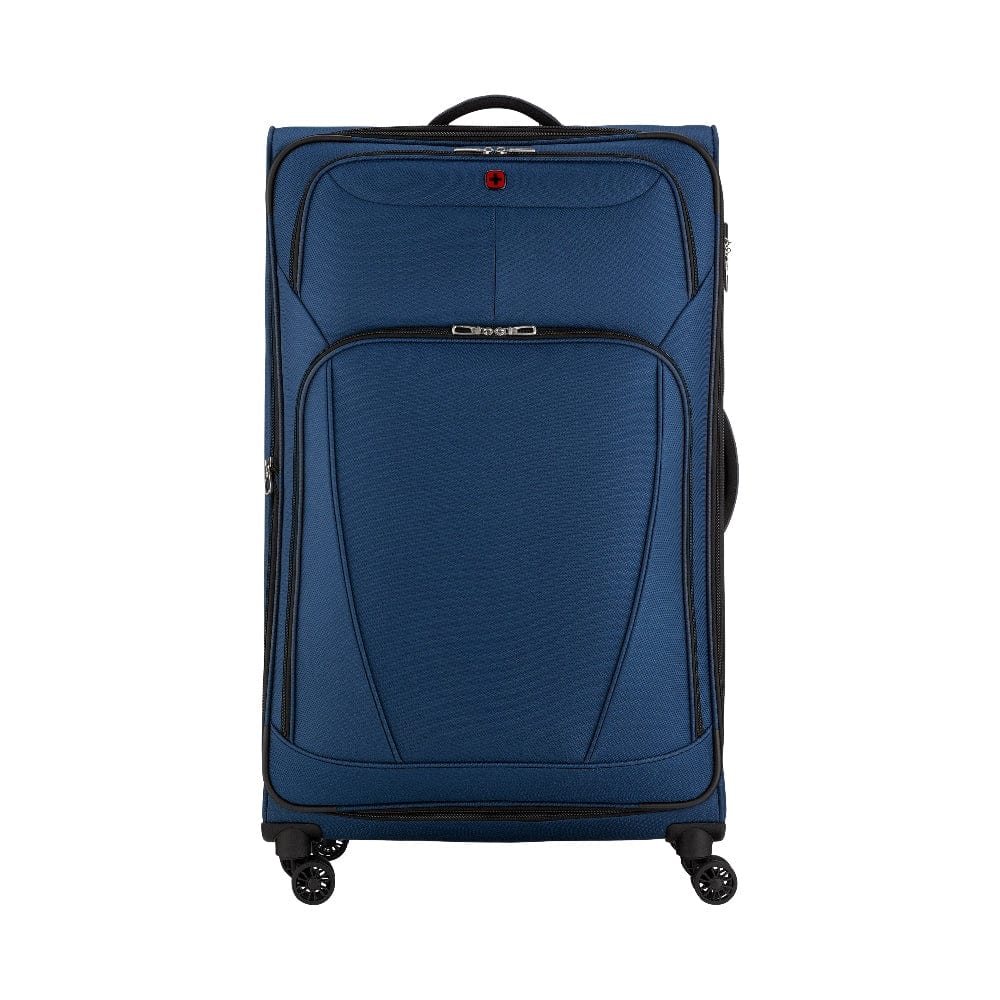 Wenger Beaumont Lite Large Softside Expandable 90cm Check-In Luggage Trolley Blue - 612386