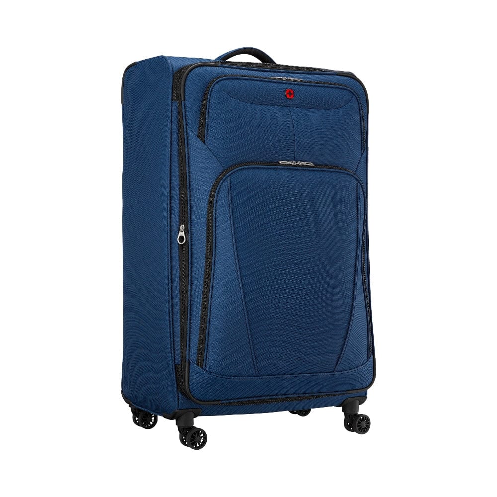 Wenger Beaumont Lite Large Softside Expandable 90cm Check-In Luggage Trolley Blue - 612386