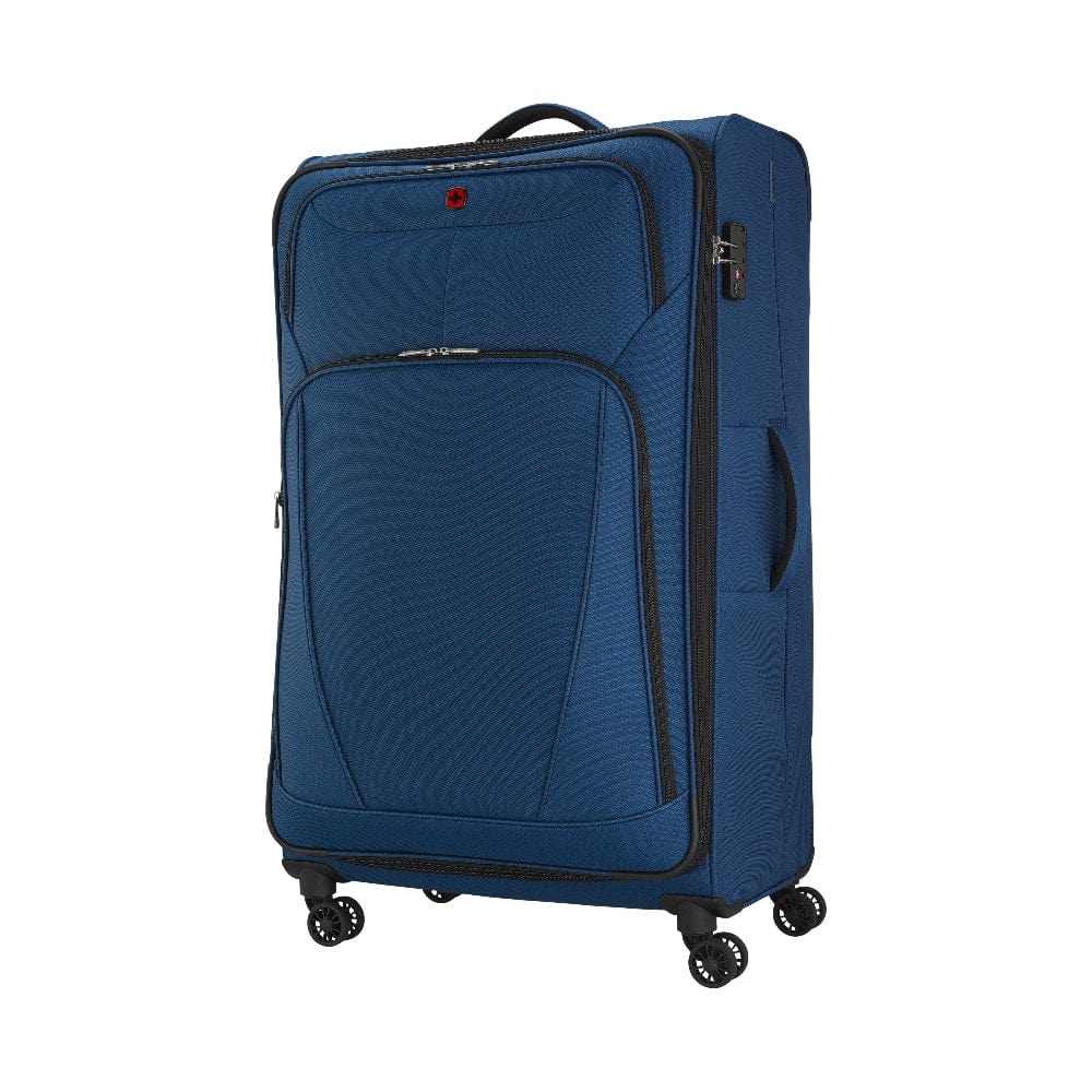 Wenger Beaumont Lite Large Softside Expandable 90cm Check-In Luggage Trolley Blue - 612386
