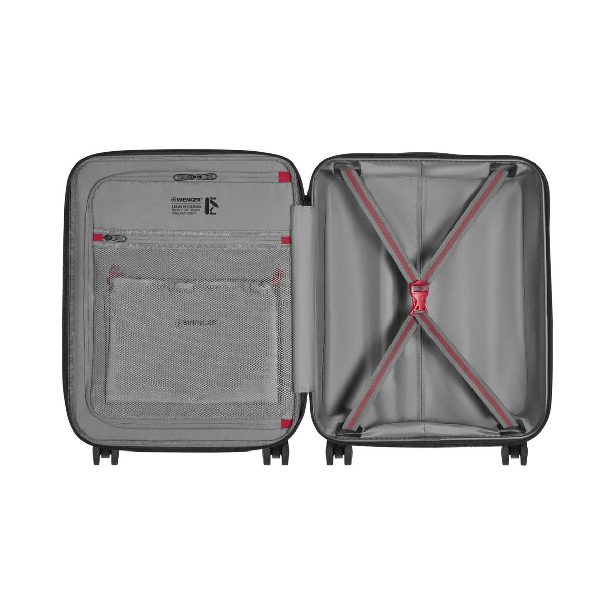 Wenger Motion 3 Piece 54+69+81cm Hardside Expandable Cabin & Check-In Luggage Trolley Set Black