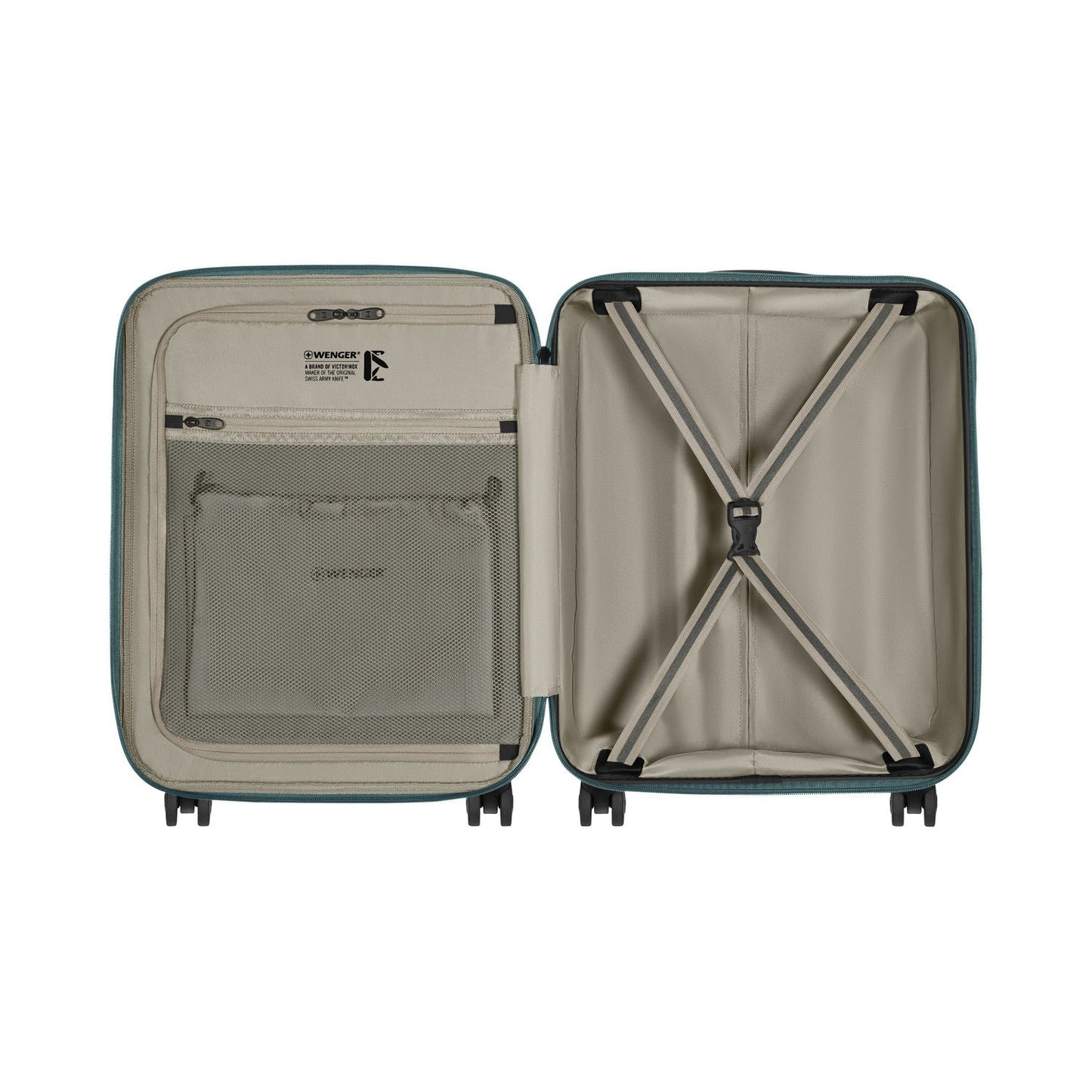Wenger Motion 3 Piece 54+69+81cm Hardside Expandable Cabin & Check-In Luggage Trolley Set Green