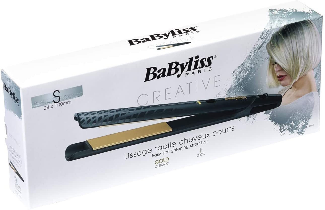 BaByliss Ceramic Hair Straightener, 24mm - Gold BABST410SDE