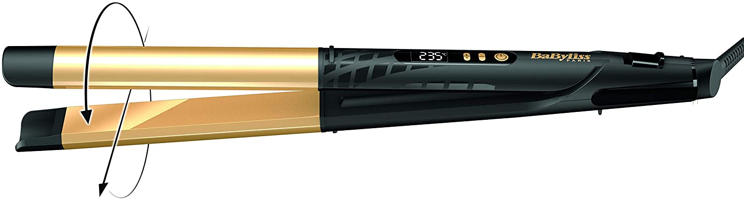 BaByliss ST440SDE,Gold Ceramic 25mm Straightener 3 Temperatures, GOLD, - Jashanmal Home