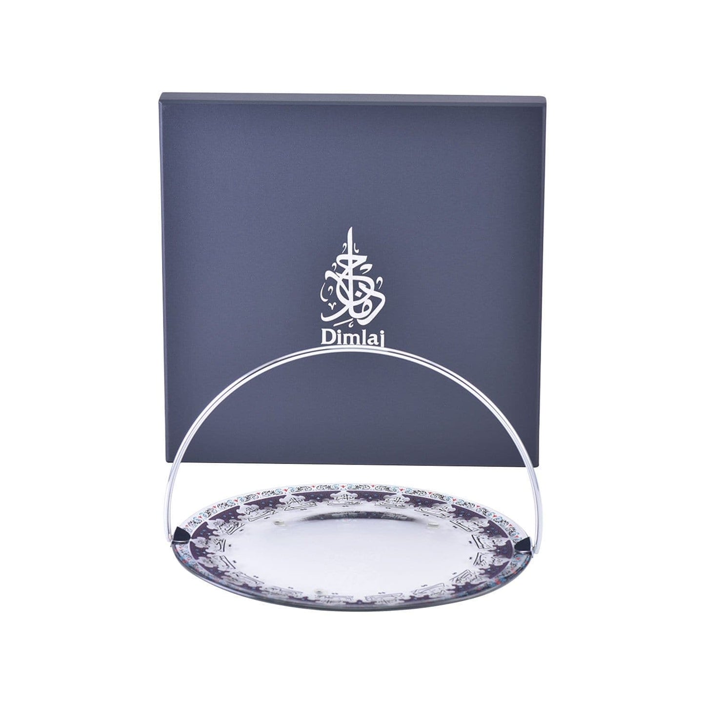 DIMLAJ SUROOR GLASS BASKET PLATINUM - 46624