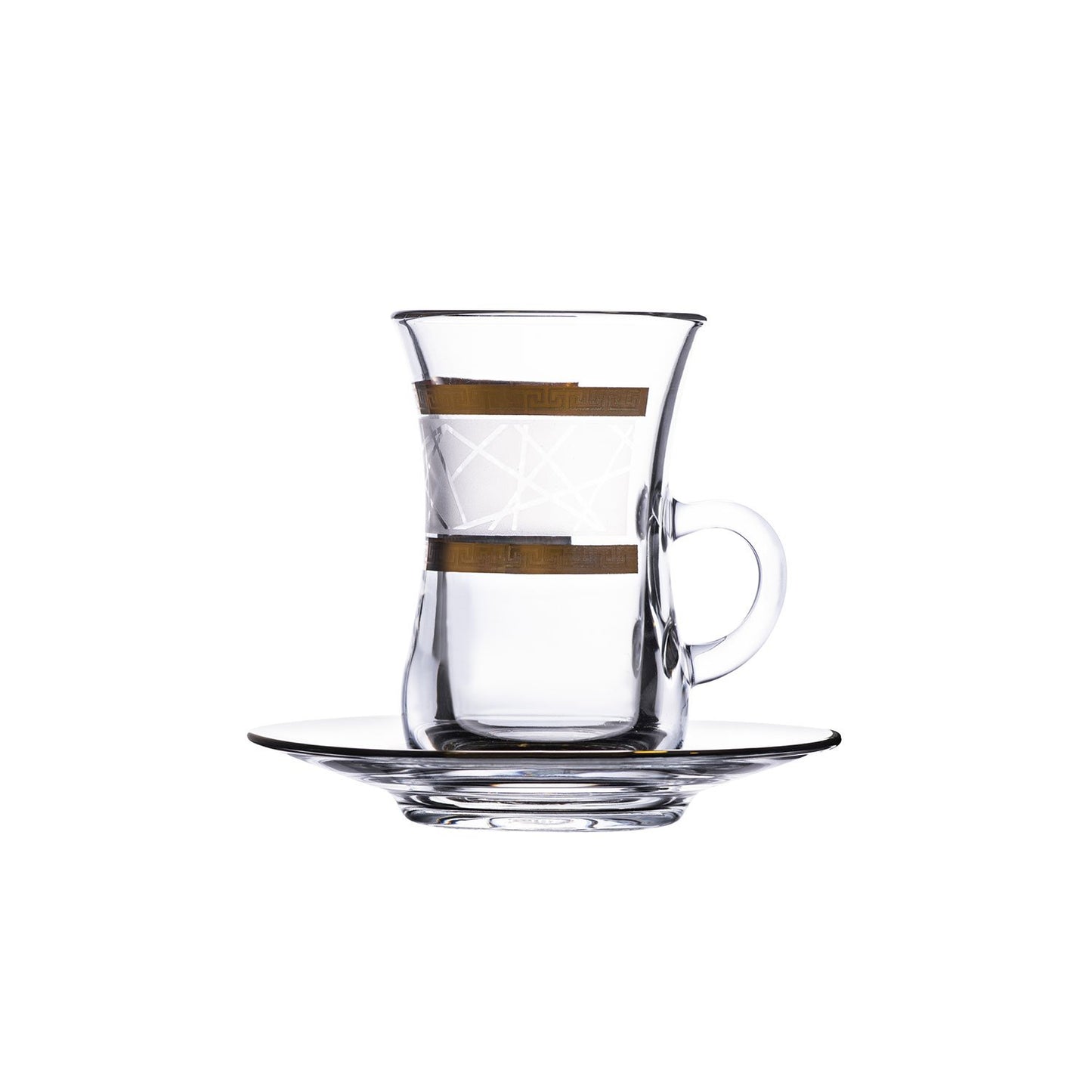 DIMLAJ ELENA GOLD 12PC TEA CUP AND SAUCER SET - 23835