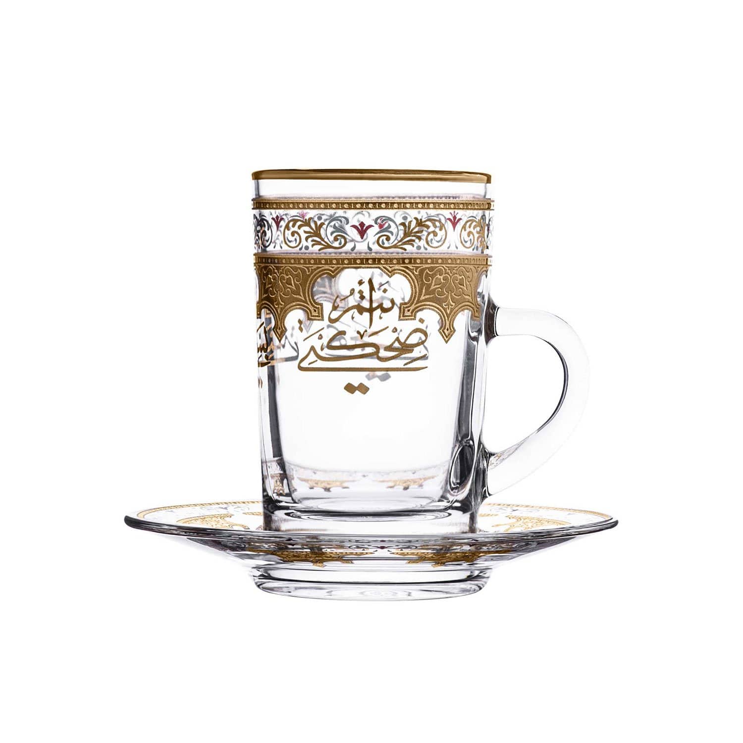 DIMLAJ SUROOR 12PC TEA CUP AND SAUCER GOLD - 46996