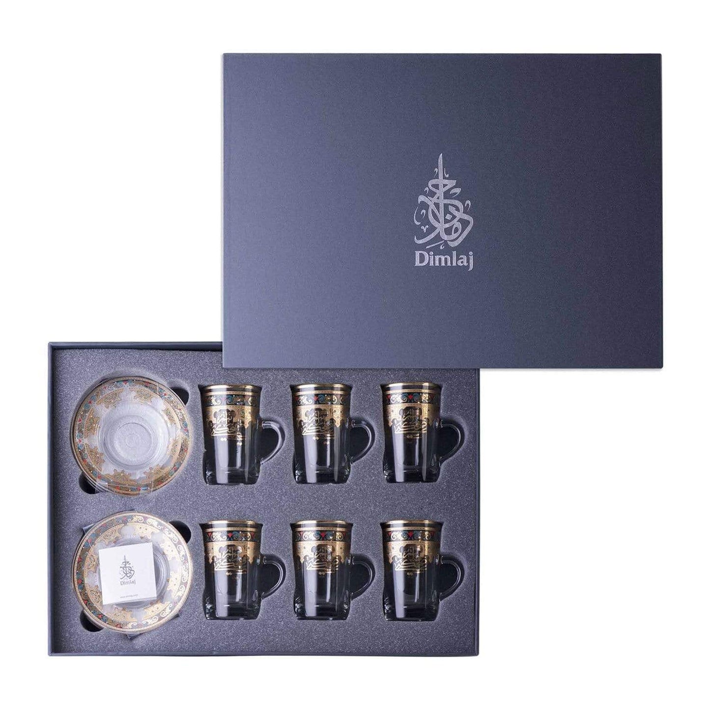 DIMLAJ SUROOR 12PC TEA CUP AND SAUCER GOLD - 46996