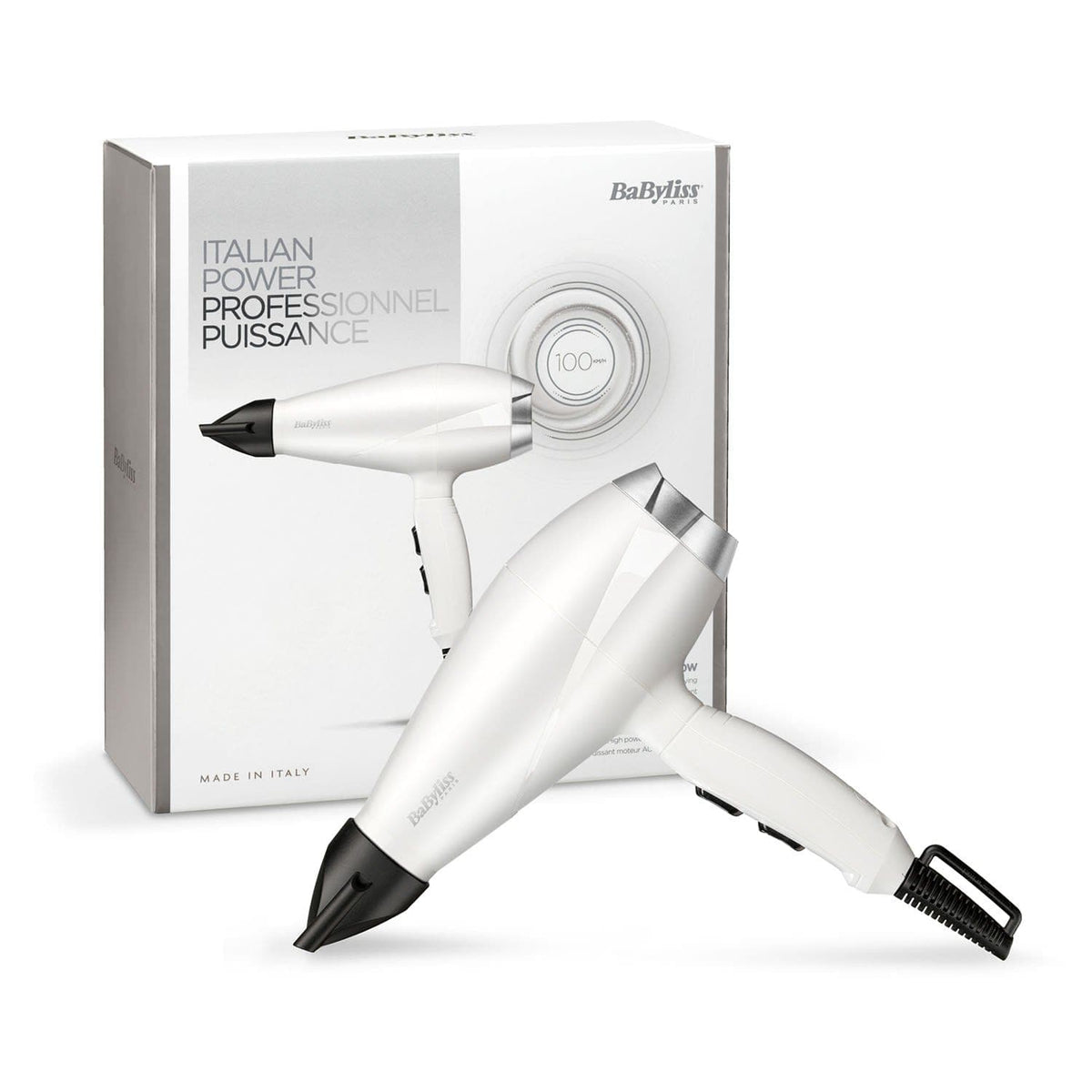 BABYLISS AC DRYER 2000W 6MM NOZZLE BLACK/GOLD 2 HEATS 2 SPEED 100KM/H SPEED  COLD SHOT - 6704WSDE