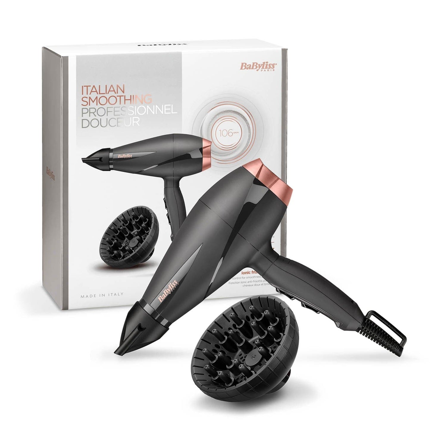 BABYLISS AC DRYER 2100W 6MM NOZZLE  MADE IN ITALY - 6709DSDE