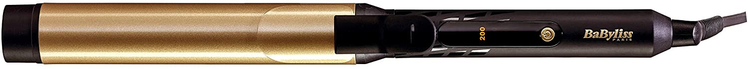 BaByliss Hair Curling Iron 3 Temperature LED, 32mm ,Gold -BABC432SDE - Jashanmal Home