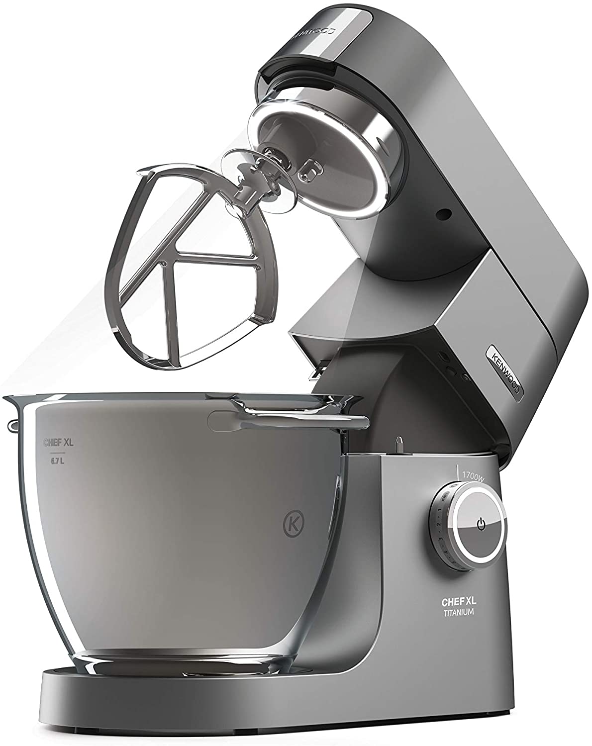 Kenwood 6.7l Titanium Kitchen Machine 1700w, Silver KVL8430S