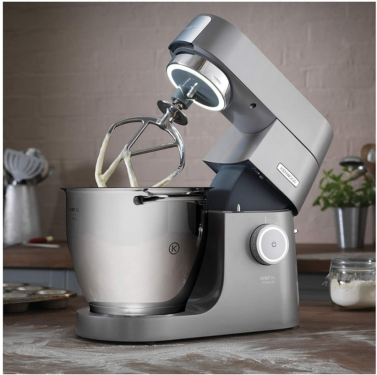 Kenwood 6.7l Titanium Kitchen Machine 1700w, Silver KVL8430S