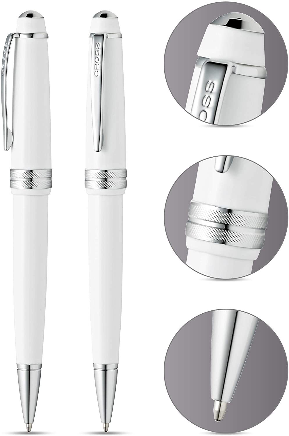 Cross Bailey Light Polished White Resin Ballpoint Pen