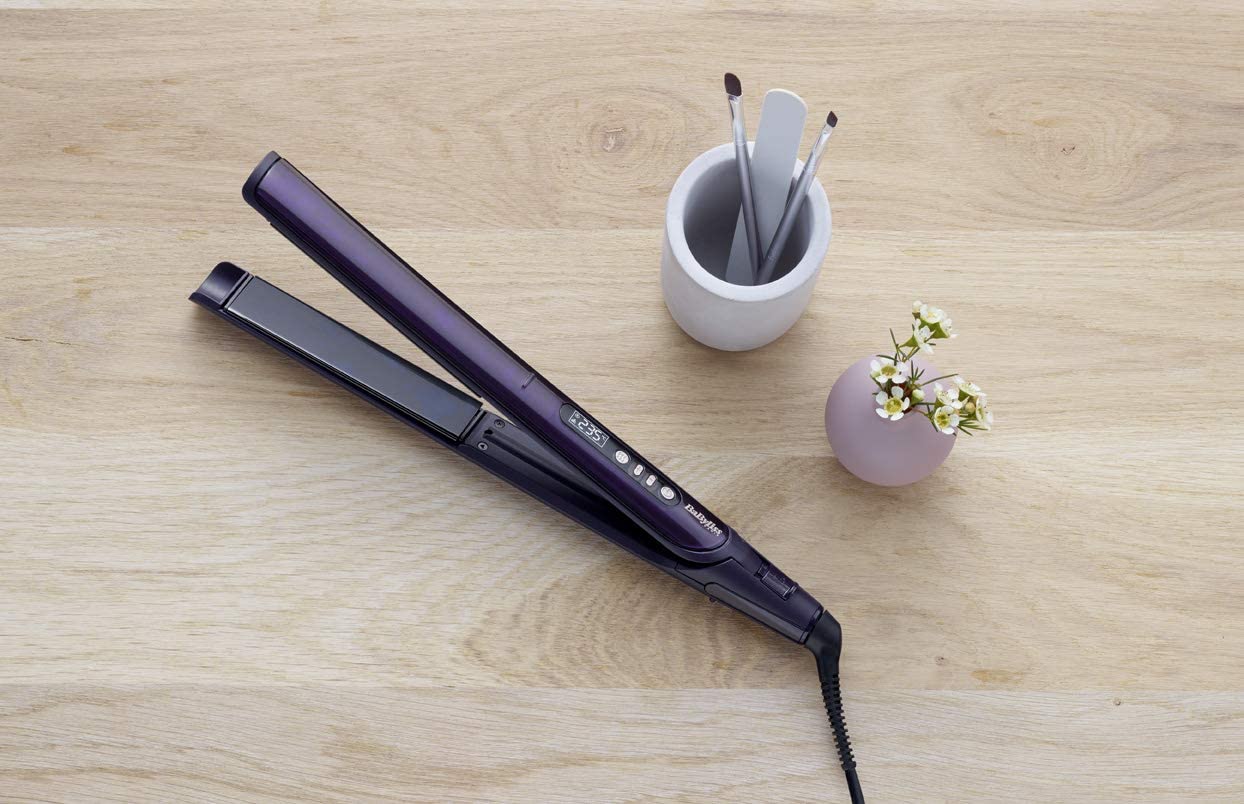 BaByliss BABST450SDE Hair Straightener, 28mm - Black/Purple - Jashanmal Home
