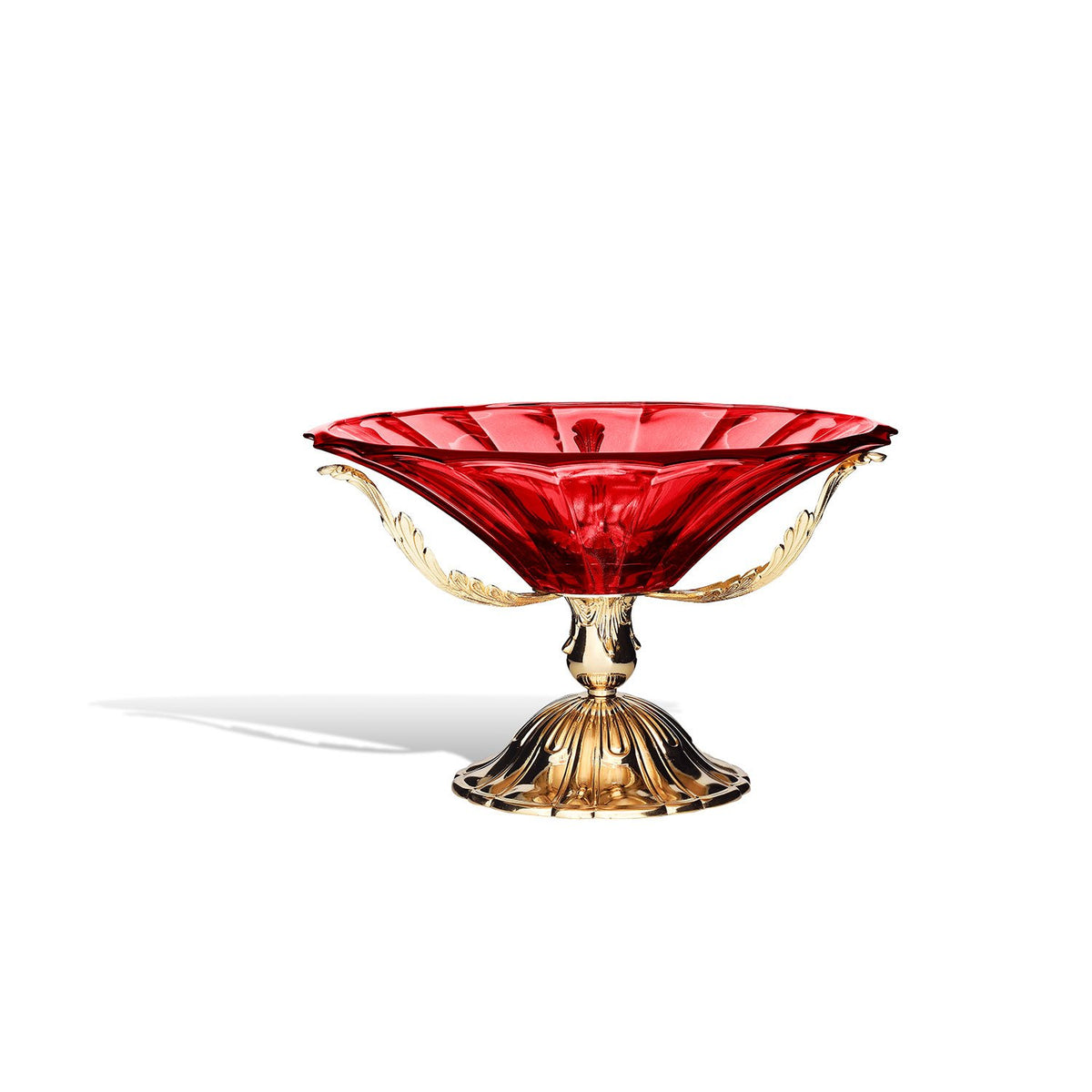 ROMA CENTERPIECE BOWL RED GLASS 40 X 23 CM - DC6155/OR-RS