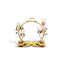 CIRCLE CANDLE HOLDER IN GOLD METAL WITH 6 GLASS - DC6172 GOLD