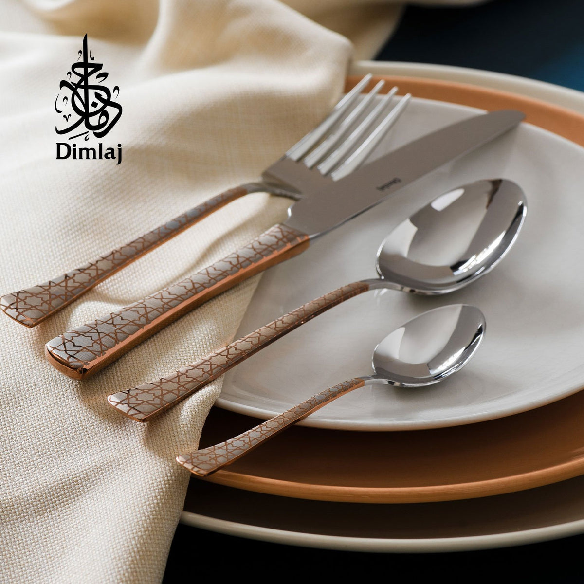 CORDOBA COPPER MIRROR 24PC CUTLERY SET - 23415