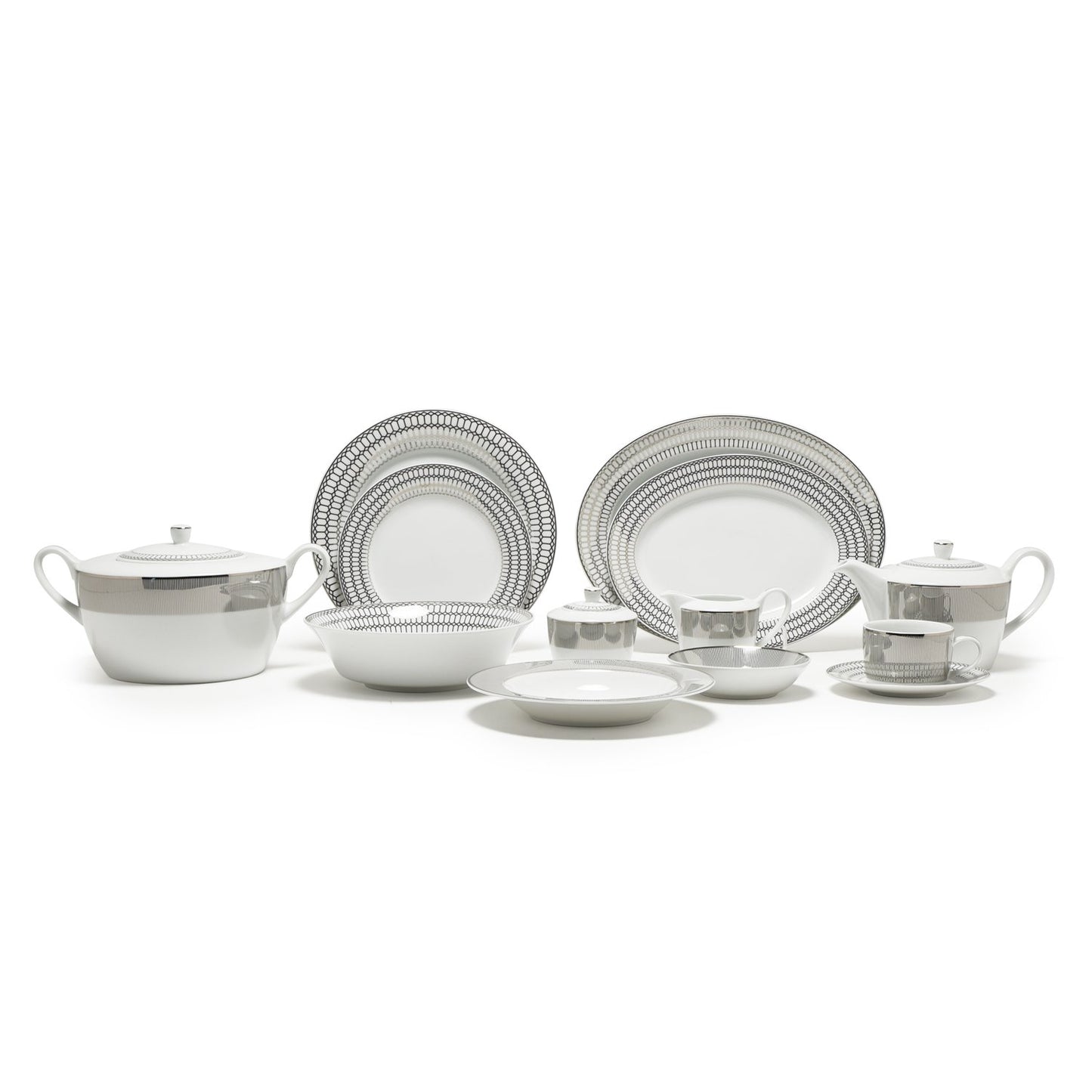 DANKOTUWA FOSTER PLATINUM 59PC DINNER SET - FOST-59DS