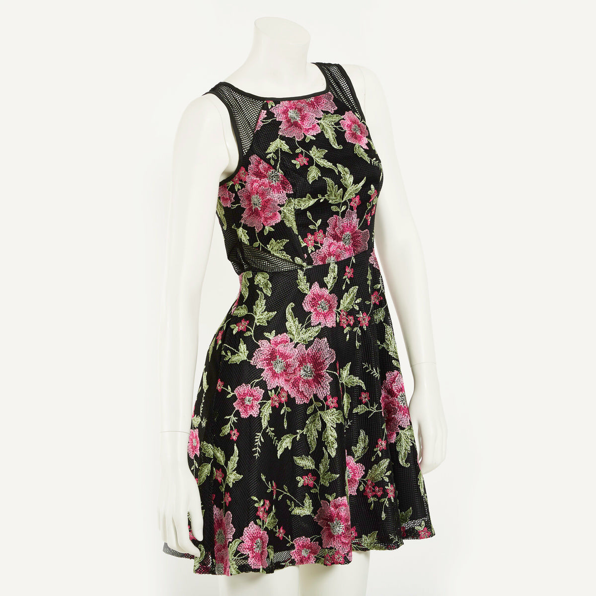 EMBROIDERED NETTING DRESS