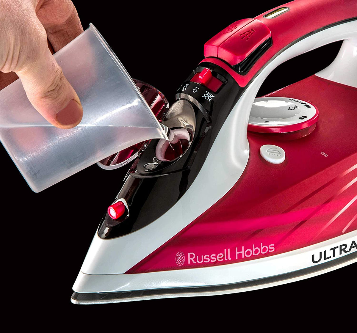 Russell Hobbs Ultra Steam Pro Red 2600W-23990GCC - Jashanmal Home