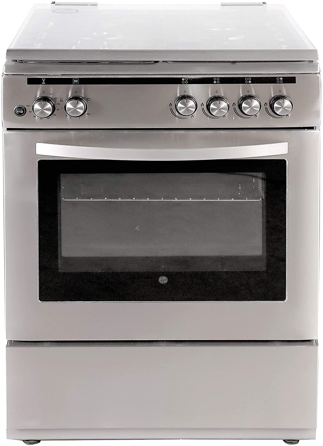 HOOVER 3+1 (WOK) G B 60X60 WITH GAS OVEN & FS STEEL (33000100)-FGC66.02S - Jashanmal Home