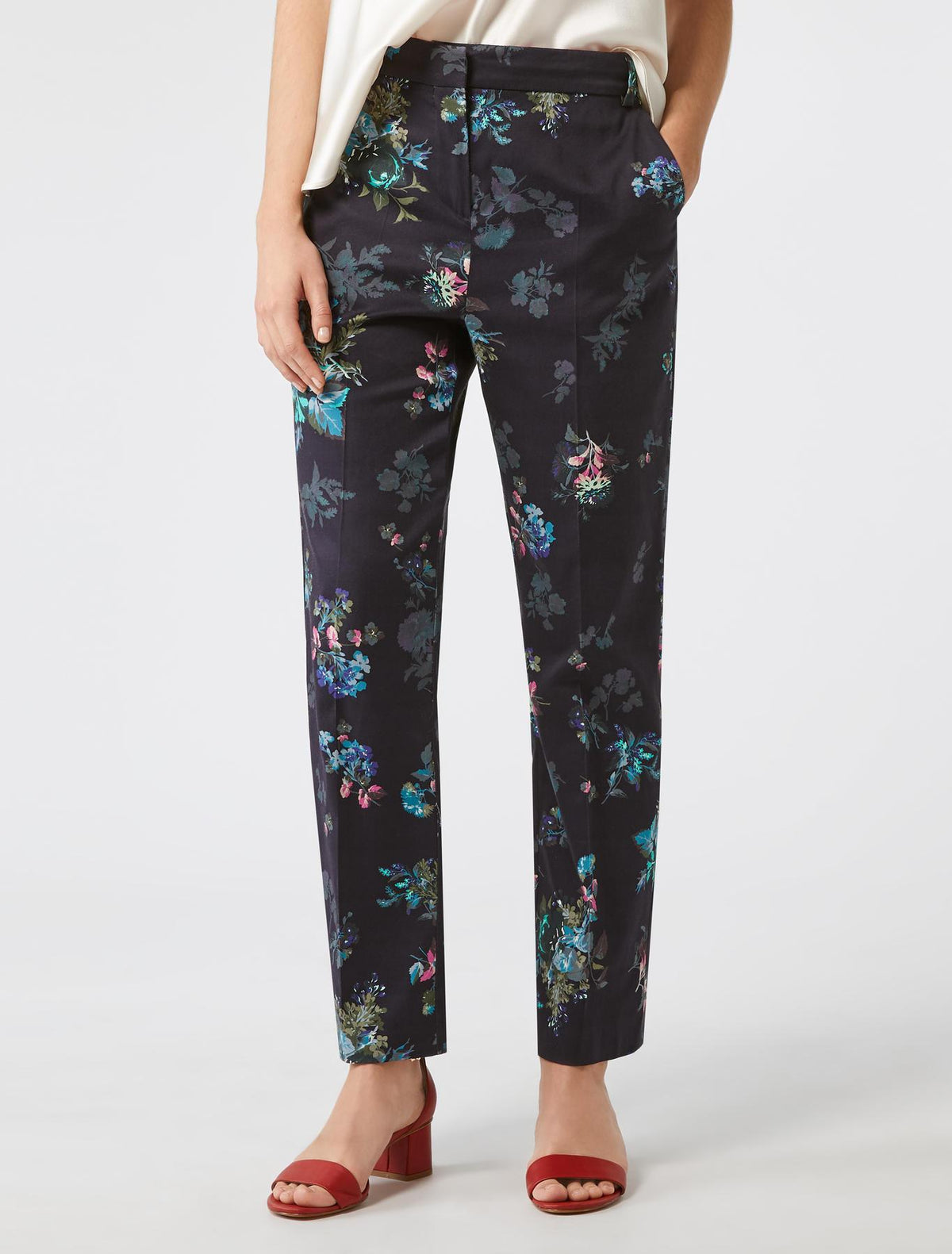 MAX&Co. PAESE LONG TROUSER - NAVY BLUE PATTERN - 9134019603