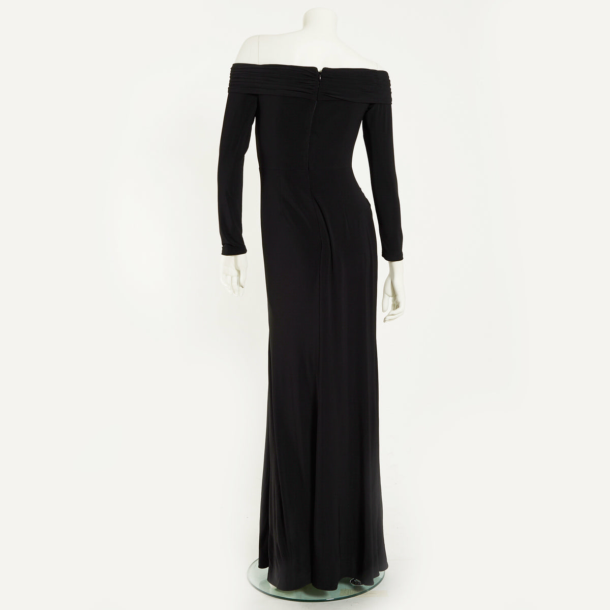 DRAPPED JERSEY LONG DRESS