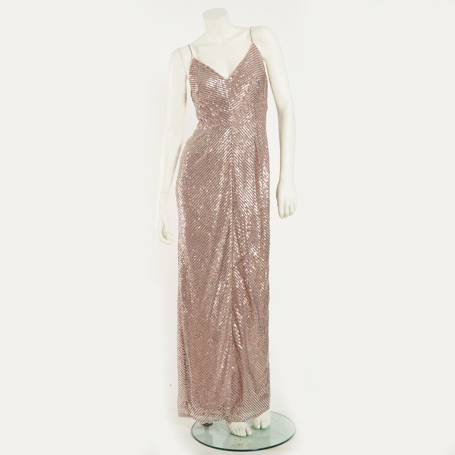STRIPE SEQUIN GOWN