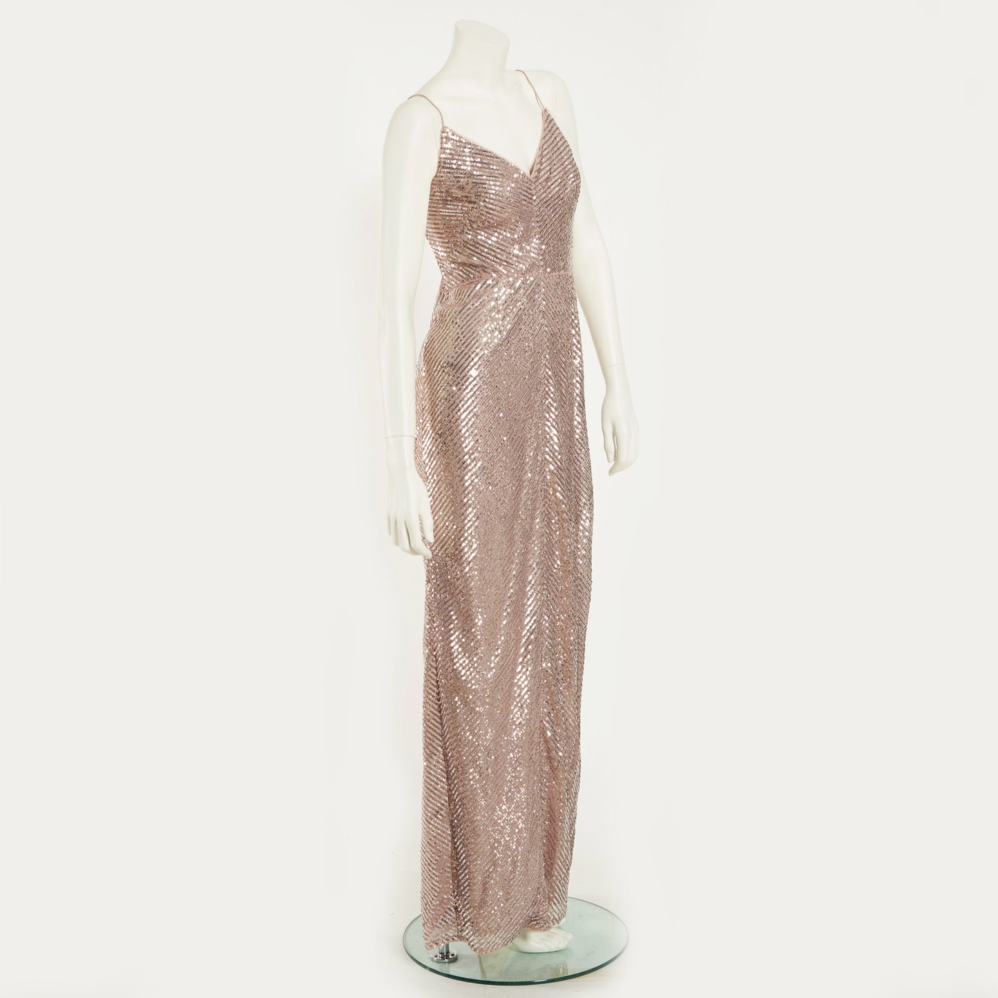 STRIPE SEQUIN GOWN
