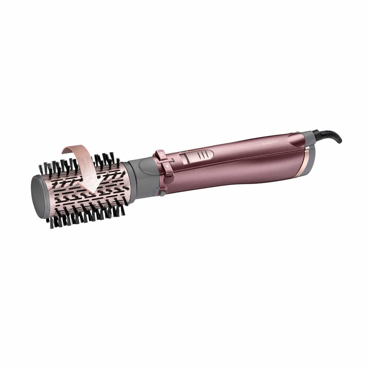 BaByliss 1000W 4 in 1 Rotating Air Styler Brush for Ultra-Fast Drying with Interchangeable Attachments for Volumizing, Smoothing & Hair Straightening - AS960SDE